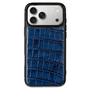 Blue Reefs Alligator Leather iPhone 17 Pro/Pro Max Case • MagSafe Ready